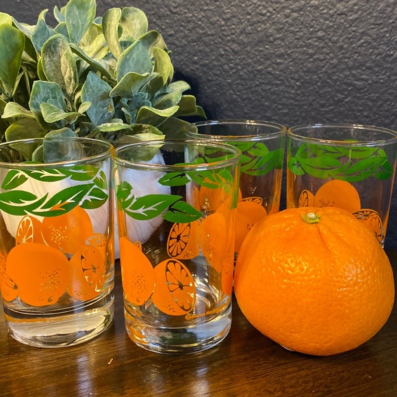 Anchor Hocking Other - {SOLD NOT AVAILABLE} Vintage anchor hocking orange juice cups